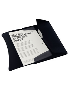 CARPETA de GOMAS y SOLAPAS ESSELTE PP OPACO A4 NEGRO VIVIDA