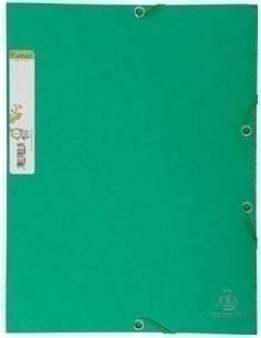 CARPETA de GOMAS y SOLAPAS EXACOMPTA FOREVER CARTON A4 con ETIQUETA VERDE