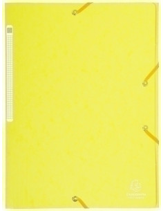CARPETA de GOMAS y SOLAPAS EXACOMPTA MAXI CARTON A4 con ETIQUETA AMARILLO