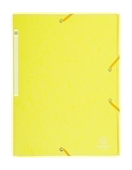 CARPETA de GOMAS y SOLAPAS EXACOMPTA MAXI CARTON A4 con ETIQUETA AMARILLO