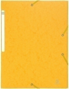 CARPETA de GOMAS y SOLAPAS EXACOMPTA SCOTTEN MAXI CARTON GOFRADO A4 con ETIQUETA AMARILLO