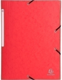 CARPETA de GOMAS y SOLAPAS EXACOMPTA SCOTTEN MAXI CARTON GOFRADO A4 con ETIQUETA ROJO