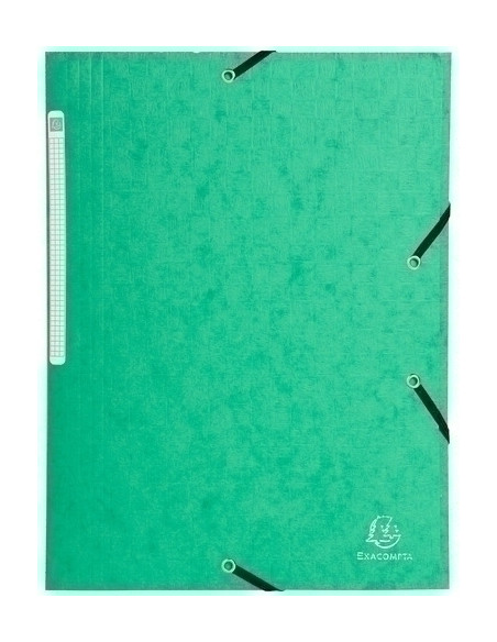 CARPETA de GOMAS y SOLAPAS EXACOMPTA SCOTTEN MAXI CARTON GOFRADO A4 con ETIQUETA VERDE