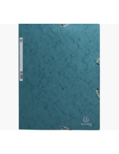 CARPETA de GOMAS y SOLAPAS EXACOMPTA SKANDI CARTULINA A4 400g con ETIQUETA AZUL PACIFICO