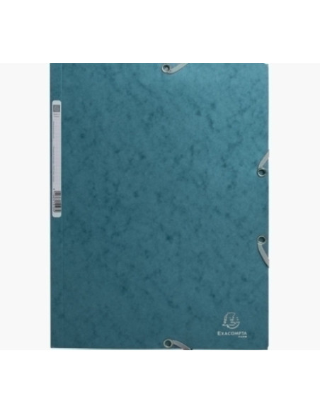 CARPETA de GOMAS y SOLAPAS EXACOMPTA SKANDI CARTULINA A4 400g con ETIQUETA AZUL PACIFICO