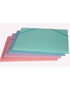 CARPETA de GOMAS y SOLAPAS FABRISA CARTON GOFRADO F LILA PASTEL
