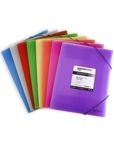 CARPETA de GOMAS y SOLAPAS GRAFOPLAS PP BLACKLINE F FUCSIA