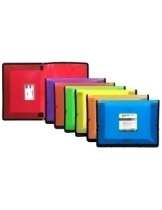 CARPETA de GOMAS y SOLAPAS GRAFOPLAS PP BLACKLINE MAXI A4 VIOLETA