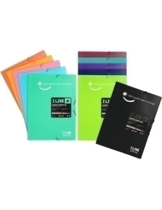 CARPETA de GOMAS y SOLAPAS GRAFOPLAS PP LIKE 2 F CORAL