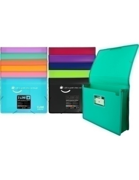 CARPETA de GOMAS y SOLAPAS GRAFOPLAS PP LIKE 2 MAXI A4 CORAL
