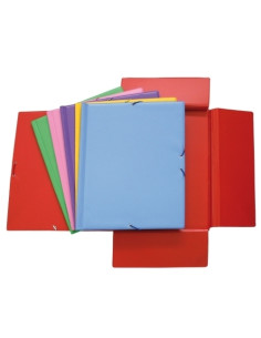CARPETA de GOMAS y SOLAPAS GRAFOPLAS PVC COLORS F  6 colores surtidos