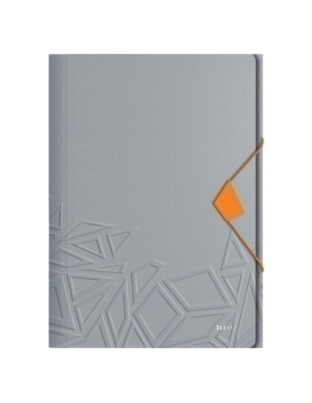 CARPETA de GOMAS y SOLAPAS LEITZ URBAN CHIC PP A4 GRIS