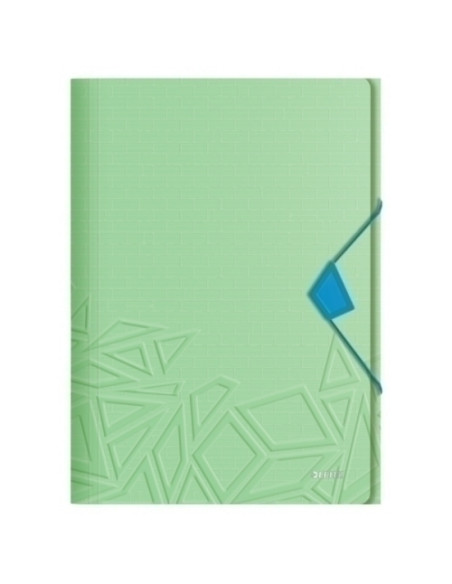 CARPETA de GOMAS y SOLAPAS LEITZ URBAN CHIC PP A4 VERDE