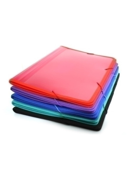CARPETA de GOMAS y SOLAPAS OFFICE BOX A4  PP XXL con FUELLE SUPRA