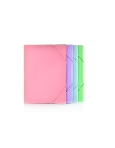 CARPETA de GOMAS y SOLAPAS OFFICE BOX MAXI BLUSH PP SURTIDO 4 col