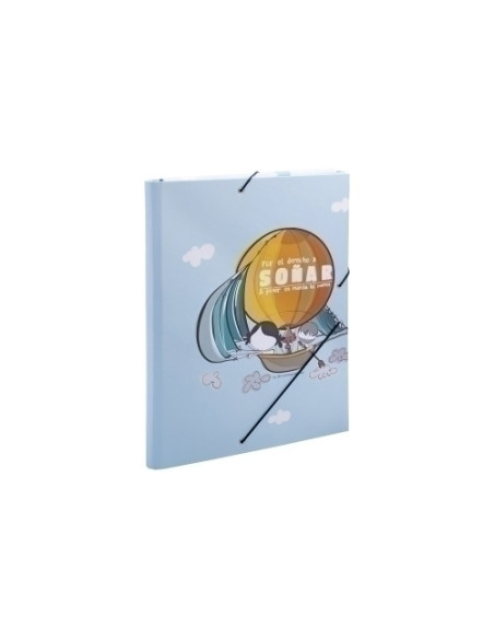 CARPETA de GOMAS y SOLAPAS PARDO MUXOTE CARTON FORRADO F SOÑAR