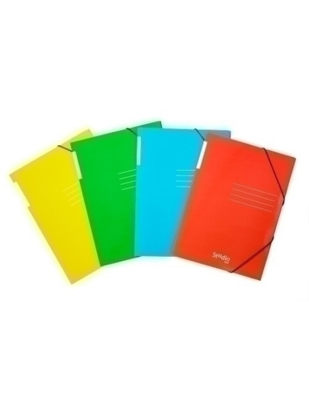 CARPETA de GOMAS y SOLAPAS PARDO STUDIO STYLE CARTON FORRADO BRILLO F AZUL