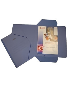 CARPETA de GOMAS y SOLAPAS SARO CARTON 4 AZUL