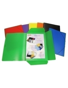 CARPETA de GOMAS y SOLAPAS SARO PP F F 7 colores surtidos