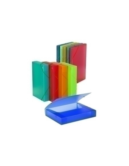 CARPETA de PROYECTOS CARCHIVO PP TRANS A4 GOMAS 25 cm NARANJA