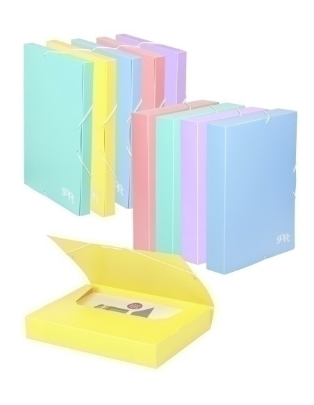 CARPETA de PROYECTOS CARCHIVO SOFT PP F GOMAS 5 cm MALVA PASTEL