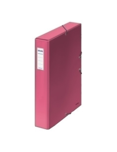 CARPETA de PROYECTOS DOHE CARTON A4 GOMAS 5 cm CON ETIQUETA ROSA