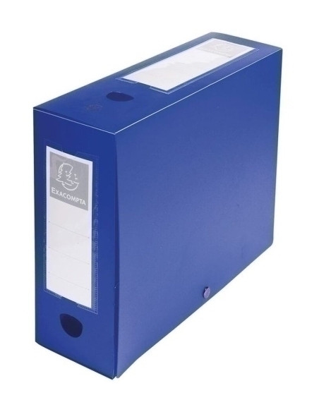 CARPETA de PROYECTOS EXACOMPTA EXABOX PP A4 CCLIP  10 cm AZUL