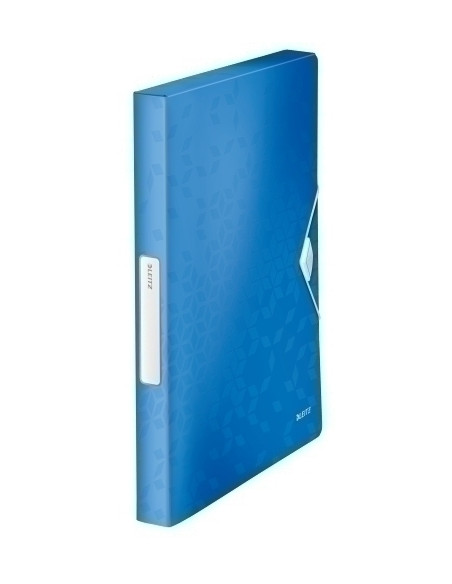 CARPETA de PROYECTOS LEITZ WOW PP A4 GOMAS 3 cm AZUL METALIZADO