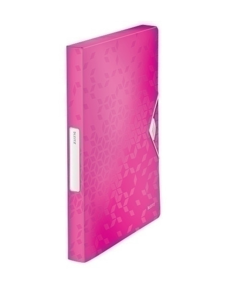CARPETA de PROYECTOS LEITZ WOW PP A4 GOMAS 3 cm FUCSIA METALIZADO