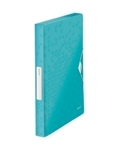 CARPETA de PROYECTOS LEITZ WOW PP A4 GOMAS 3 cm TURQUESA METALIZADO