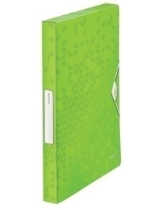 CARPETA de PROYECTOS LEITZ WOW PP A4 GOMAS 3 cm VERDE METALIZADO