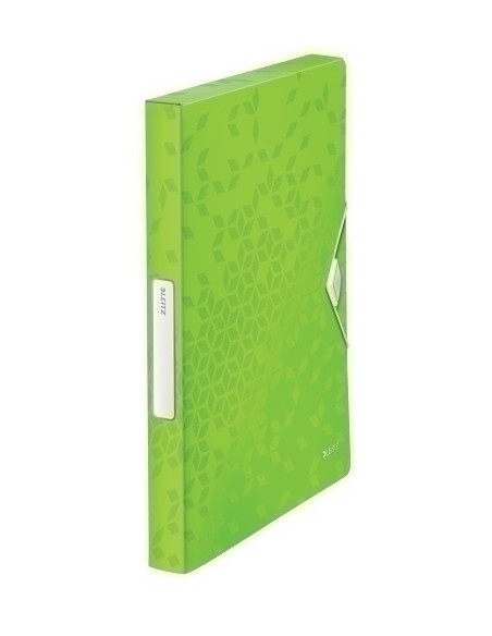 CARPETA de PROYECTOS LEITZ WOW PP A4 GOMAS 3 cm VERDE METALIZADO