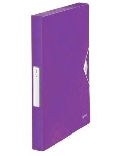 CARPETA de PROYECTOS LEITZ WOW PP A4 GOMAS 3 cm VIOLETA METALIZADO