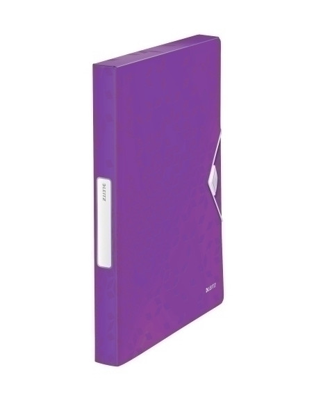 CARPETA de PROYECTOS LEITZ WOW PP A4 GOMAS 3 cm VIOLETA METALIZADO