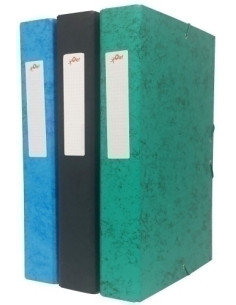 CARPETA de PROYECTOS OLEF CARTON FORRADO F GOMAS 70 mm NEGRO