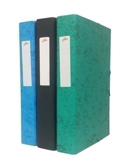 CARPETA de PROYECTOS OLEF CARTON FORRADO F GOMAS 90 mm VERDE