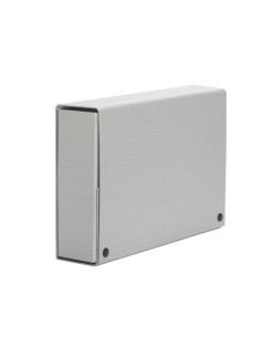 CARPETA de PROYECTOS PARDO CARTON FORRADO PVC A4 BROCHES  5 cm GRIS