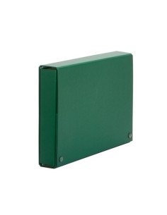 CARPETA de PROYECTOS PARDO CARTON FORRADO PVC A4 BROCHES  5 cm VERDE