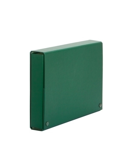 CARPETA de PROYECTOS PARDO CARTON FORRADO PVC A4 BROCHES  5 cm VERDE