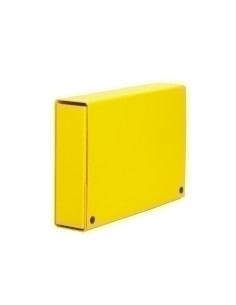 CARPETA de PROYECTOS PARDO CARTON FORRADO PVC A4 BROCHES  9 cm AMARILLO
