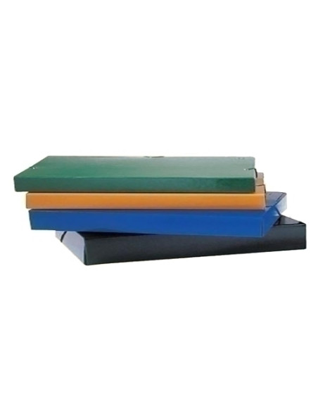 CARPETA de PROYECTOS SARO CARTON ESMALTADO BRILLO F GOMAS  3 cm NEGRO