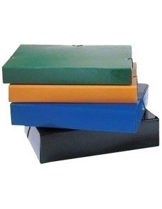 CARPETA de PROYECTOS SARO CARTON ESMALTADO BRILLO F GOMAS  5 cm NEGRO