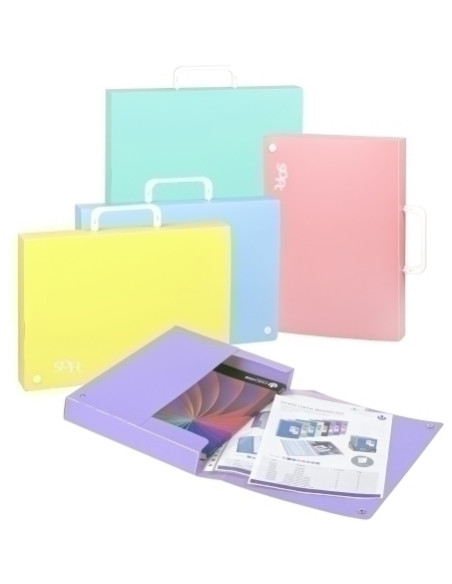CARTERA MALETIN CON ASA CARCHIVO SOFT PP 4 CMS SURTIDO 5 col