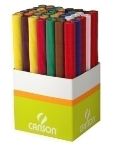 CARTON ONDULADO CANSON 300g ROLLO 05x07m EXPOSITOR de 45 9 colores