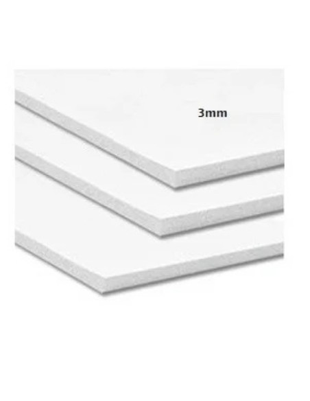 CARTON PLUMA YOSAN BLANCO ADHESIVO 3mm 70 x 100