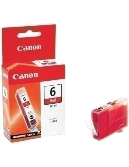 CARTUCHO INKJET CANON BCI-6R BJ-S800S820S900 i99099XX PIXMA IP4000iP5000iP6000iP8500MP750MP760MP786 ROJO 280 PÁG 8891A002