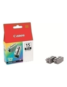 CARTUCHO INKJET CANON BCI15BK DEPTINTNEGRA PACK 2 I7080 IP90 8190A002AA