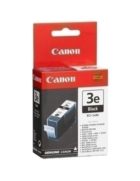 CARTUCHO INKJET CANON BCI3EBK CARGNEGRA PARA BC30 Y BC33 BJC 30006000 S400500600 4479A002