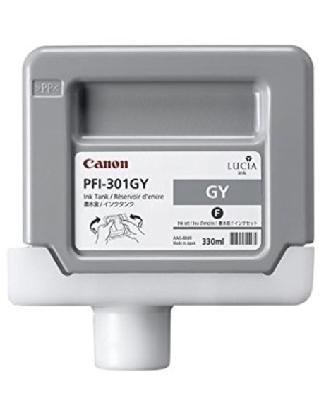 CARTUCHO INKJET CANON PFI-301GY IMAGEPROGRAF iPF8000iPF8000SiPF9000 GRIS 330 ML 1495B001AA