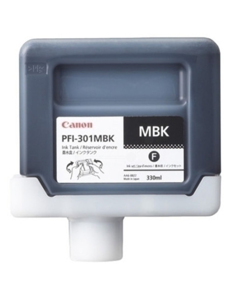 CARTUCHO INKJET CANON PFI-301MBK IMAGEPROGRAF iPF8000iPF8000SiPF9000 NEGRO MATE 330 ML 1485B001AA